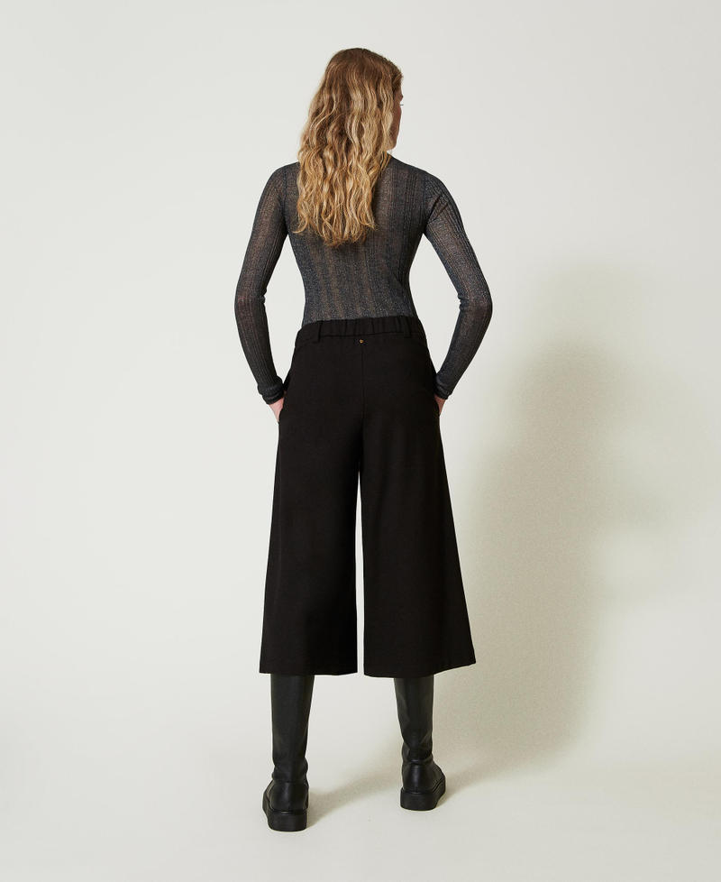 Scee by twin set Pantaloni cropped a vita alta Offerta esclusiva
