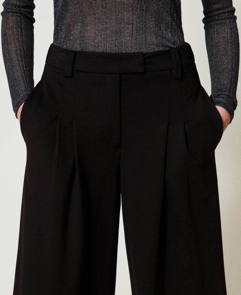 Scee by twin set Pantaloni cropped a vita alta Offerta esclusiva