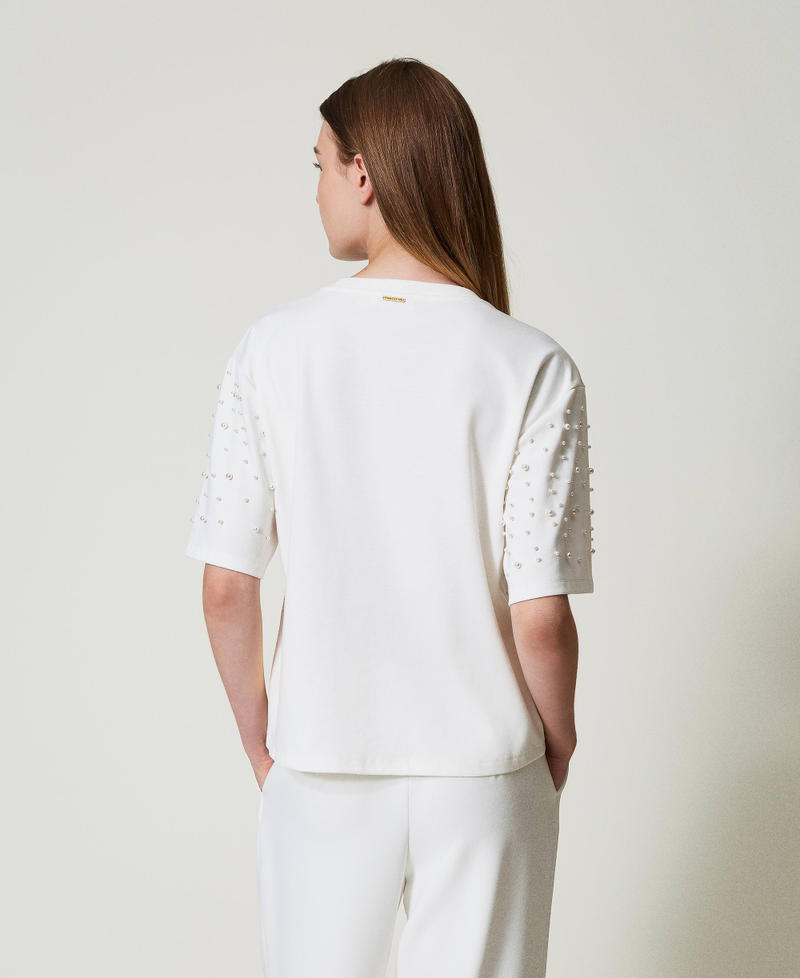 Scee by twin set T-shirt con perle Black Friday