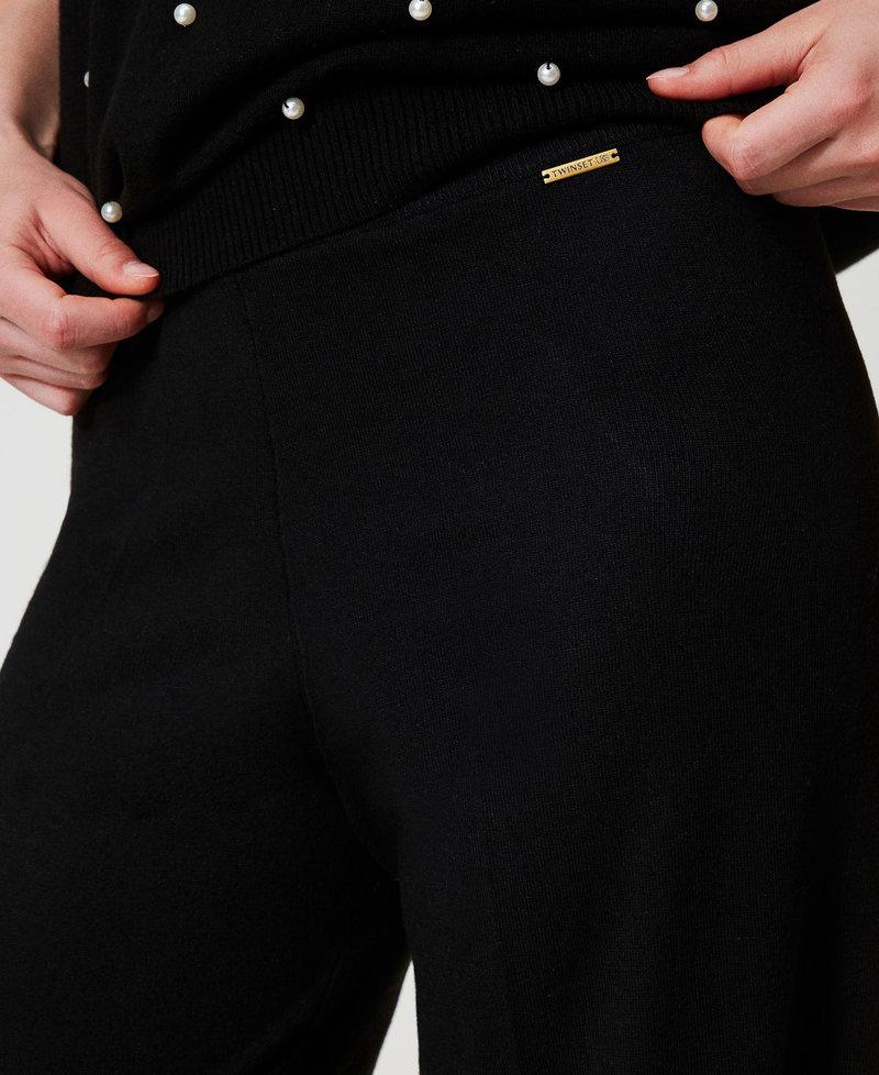 Scee by twin set Pantaloni a palazzo in misto lana Offerta Giorno del Papà