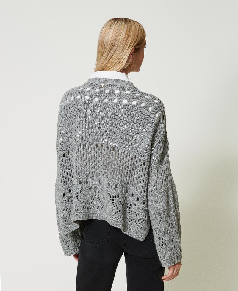 Scee by twin set Maglia in misto lana con paillettes Vendita calda