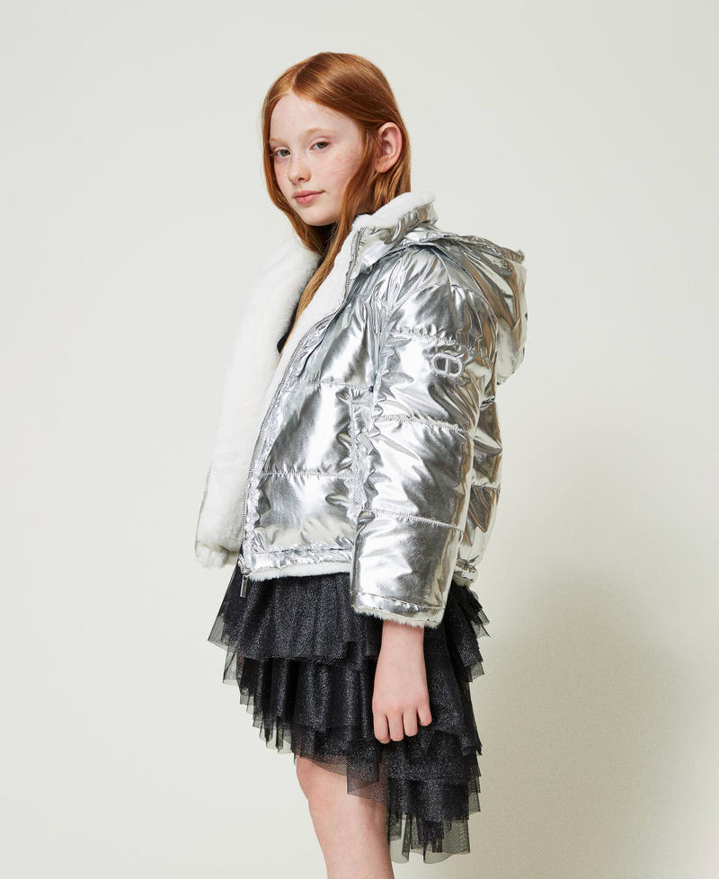 Scee by twin set Giacca reversibile in faux fur Online Outlet
