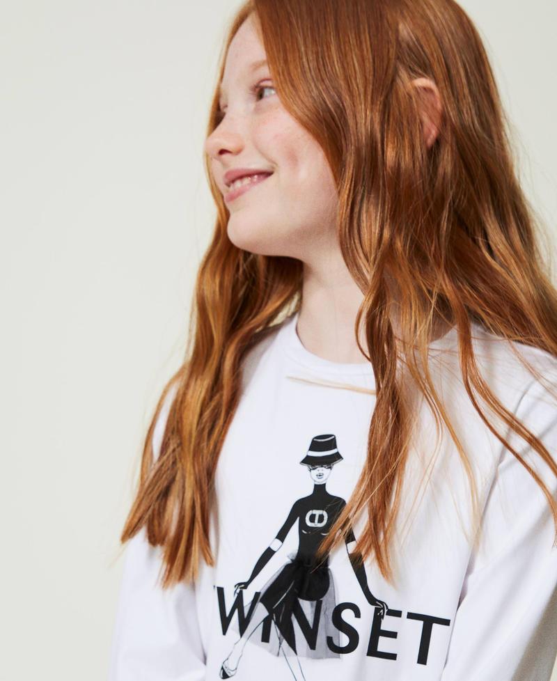 Scee by twin set T-shirt con stampa logo e glitter Lightning offer