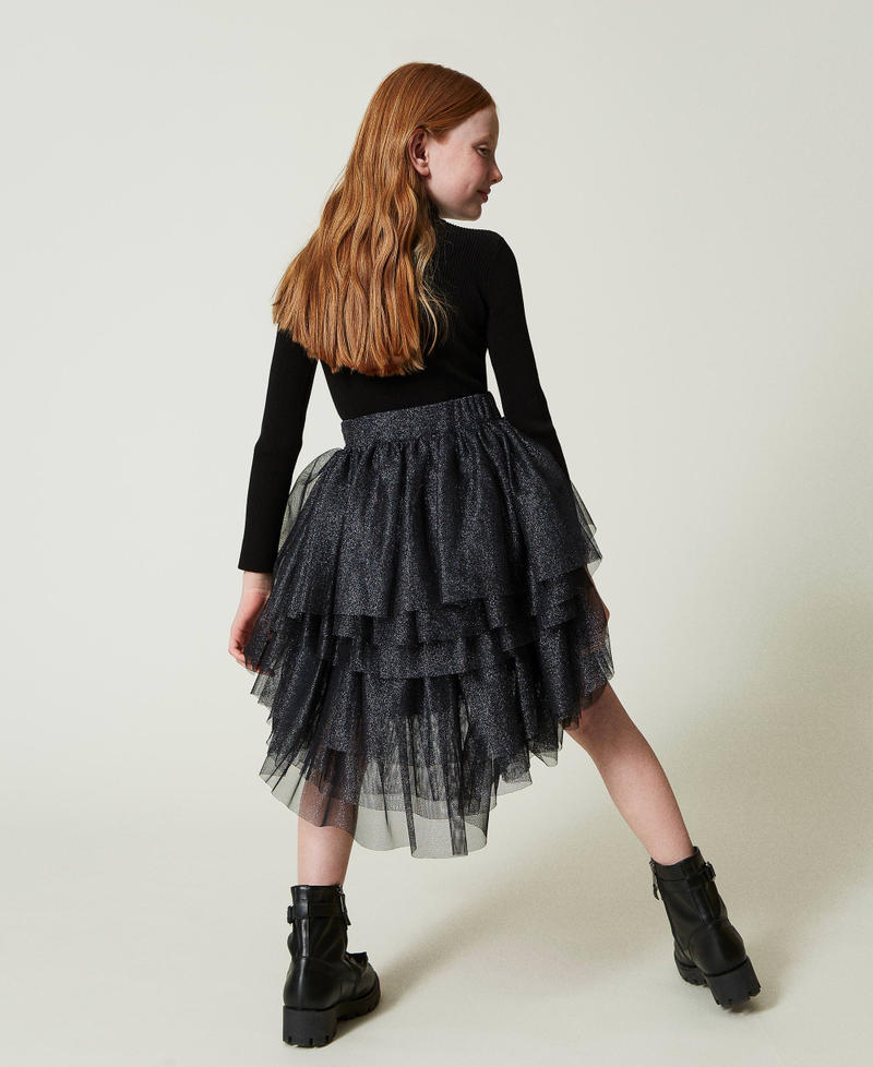 Scee by twin set Gonna a balze in tulle lurex Grandi sconti