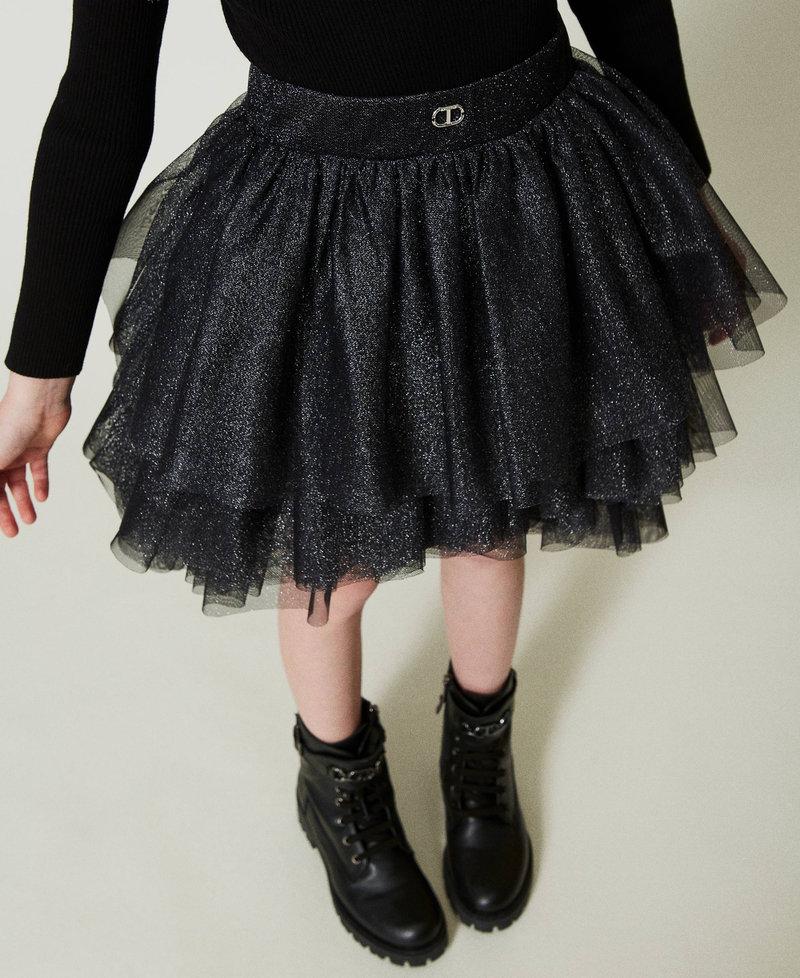 Scee by twin set Gonna a balze in tulle lurex Grandi sconti