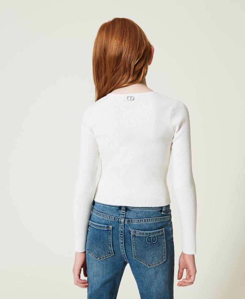 Scee by twin set Maglia a costine con intreccio Offerte giornaliere
