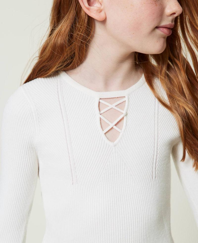Scee by twin set Maglia a costine con intreccio Offerte giornaliere