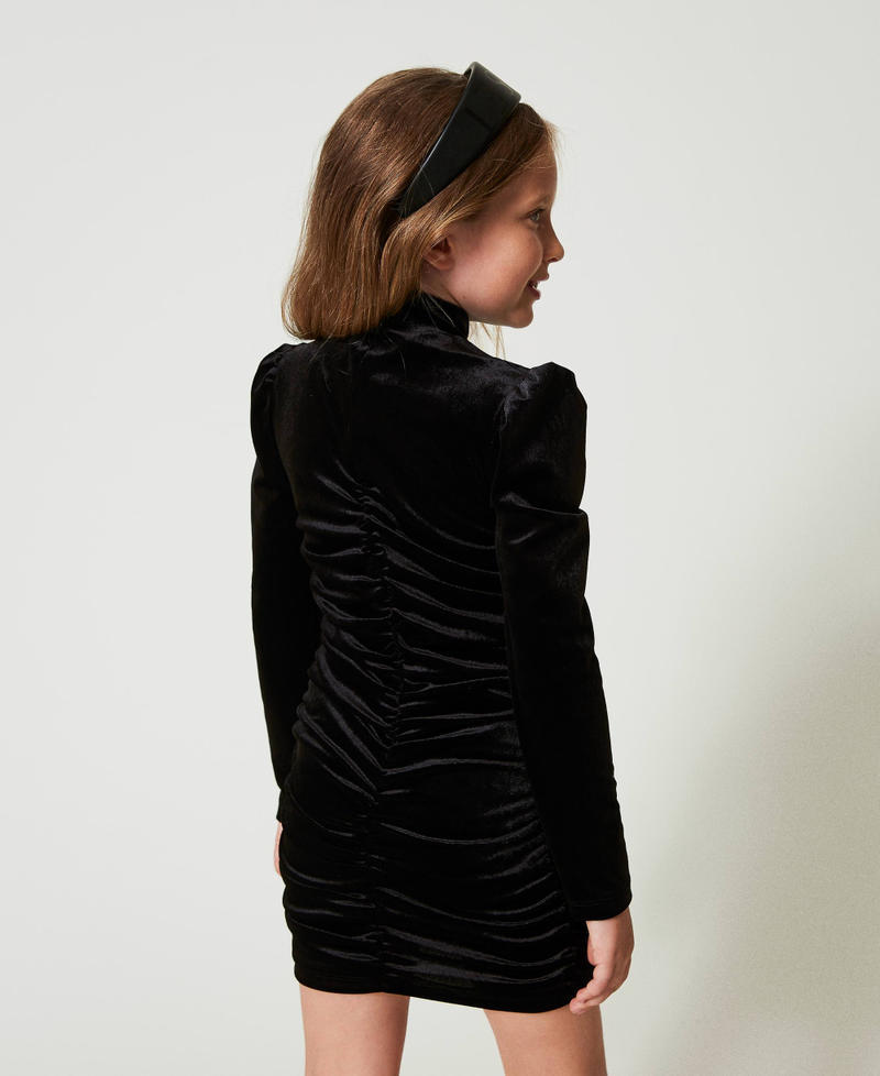 Scee by twin set Abito corto in ciniglia con arricciature Ritorno libero