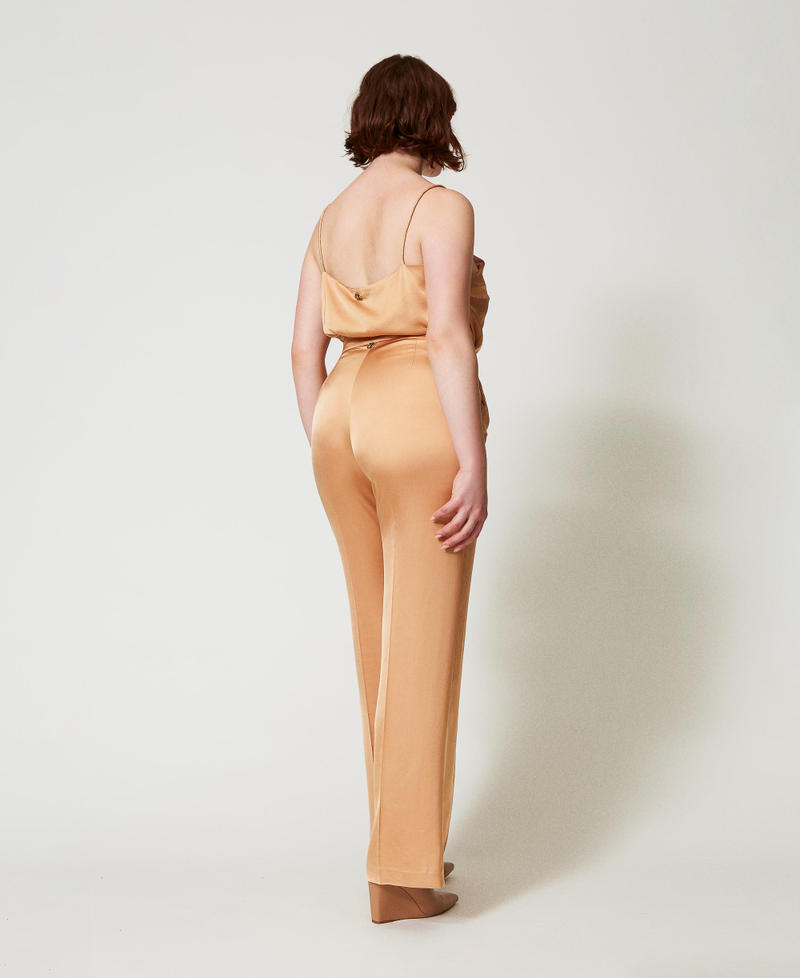 Scee by twin set Pantaloni straight leg in raso Ultimi due giorni