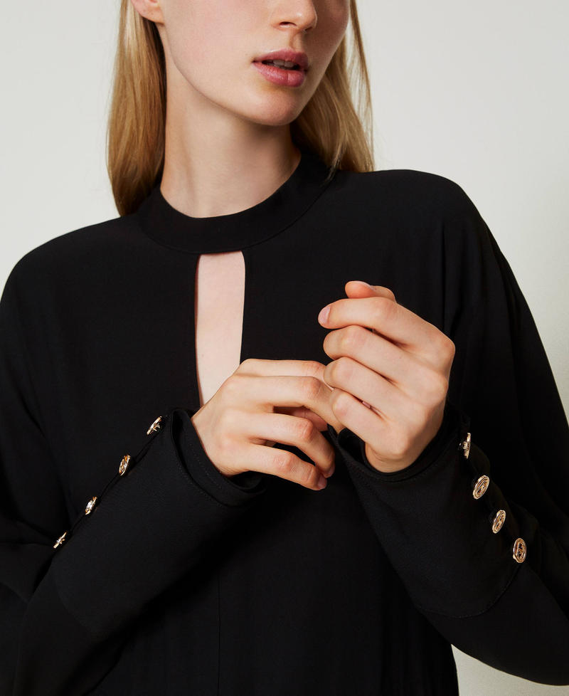 Scee by twin set Abito lungo in crêpe georgette Promozione temporanea