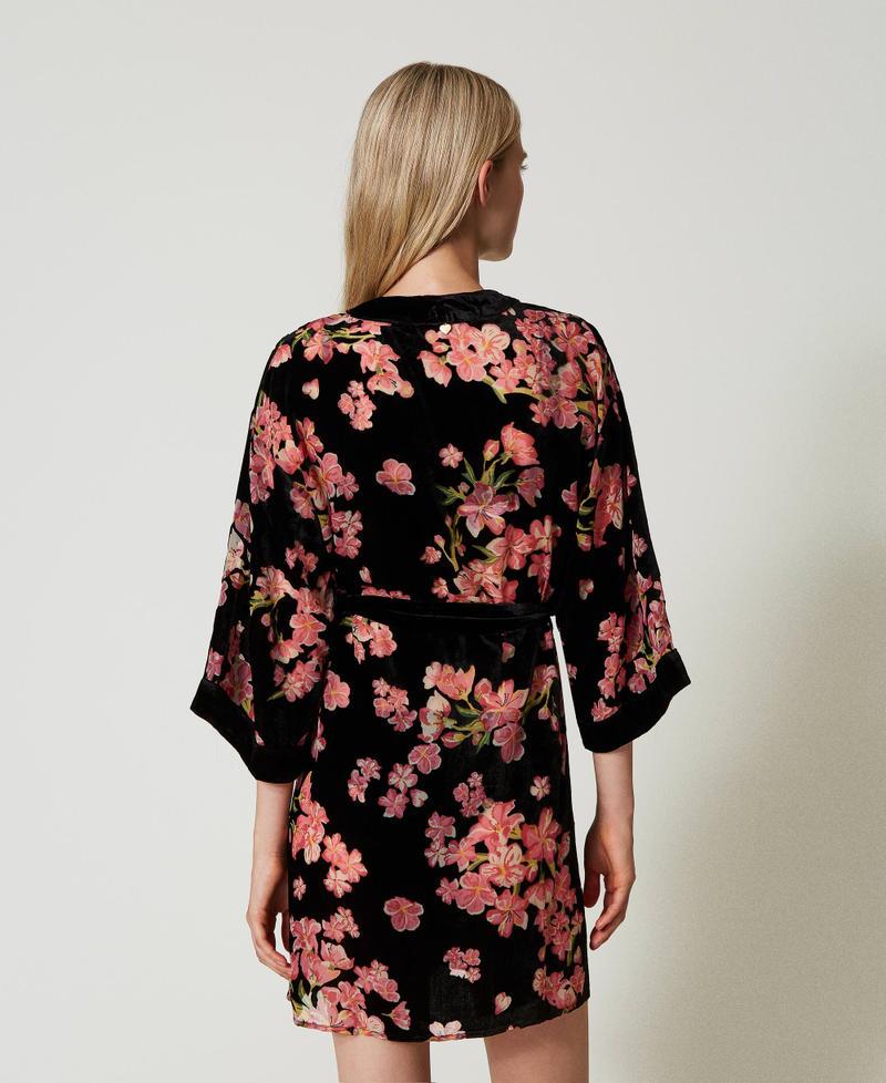 Scee by twin set Vestaglia in velluto dévoré a fiori Fino al 65% di sconto