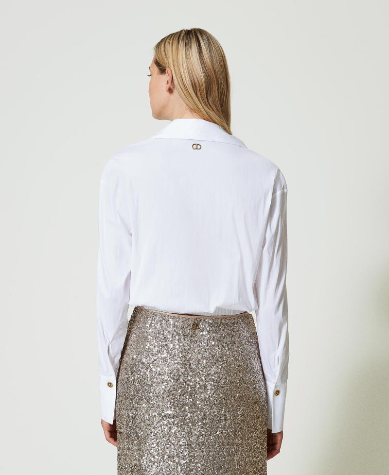 Scee by twin set Blusa in popeline con incrocio Only for today