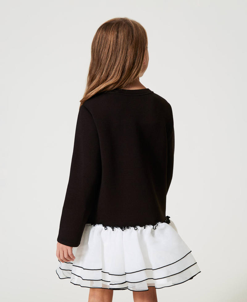 Scee by twin set Abito corto in tessuto scuba e organza Discount Store per i nuovi prodotti