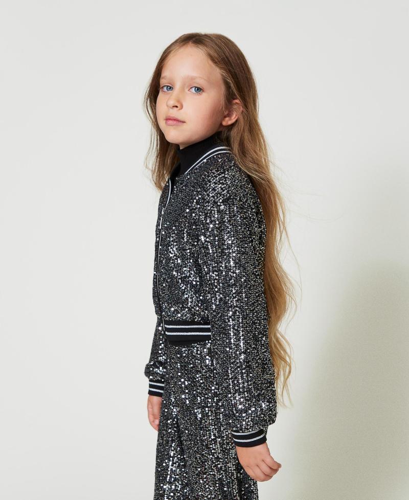 Scee by twin set Bomber in full paillettes Esporta salva