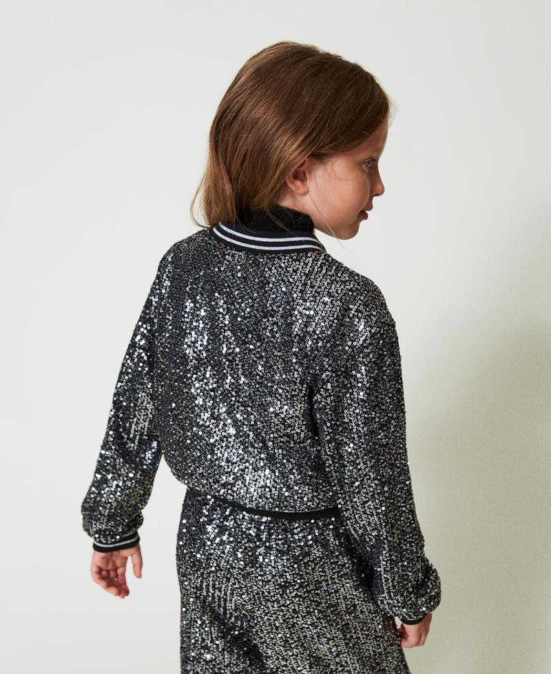 Scee by twin set Bomber in full paillettes Esporta salva