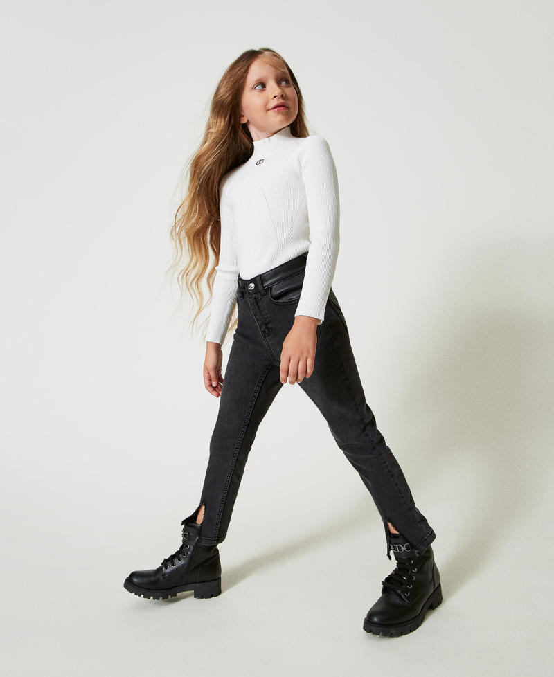 Scee by twin set Jeans skinny con spacchi In vendita