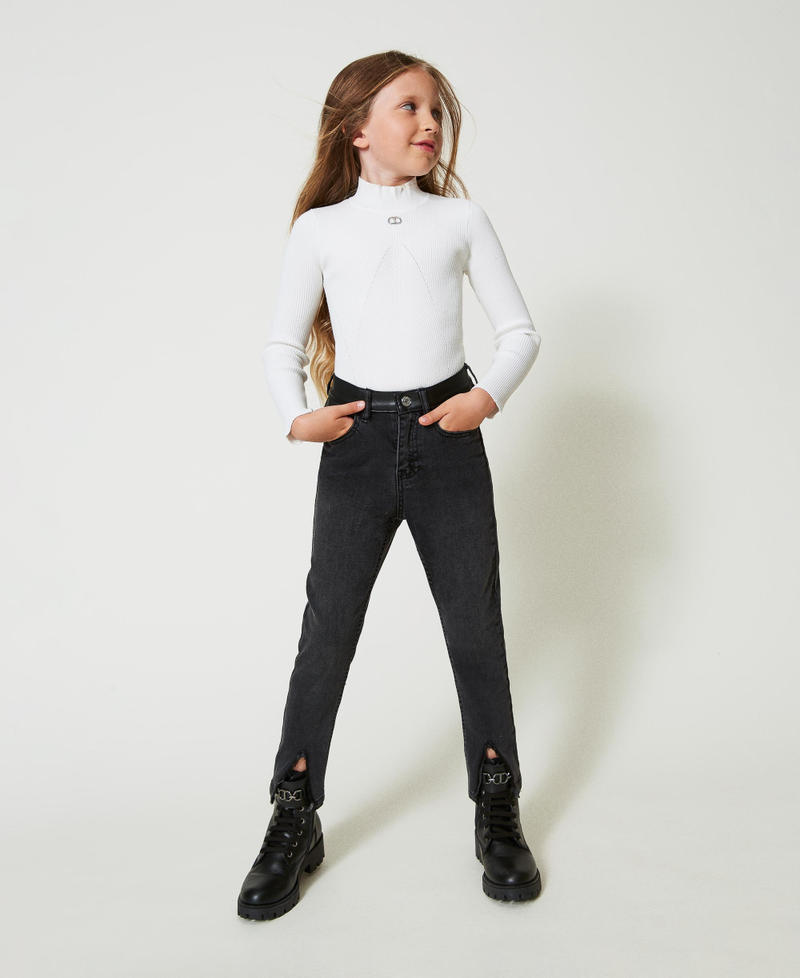 Scee by twin set Jeans skinny con spacchi In vendita