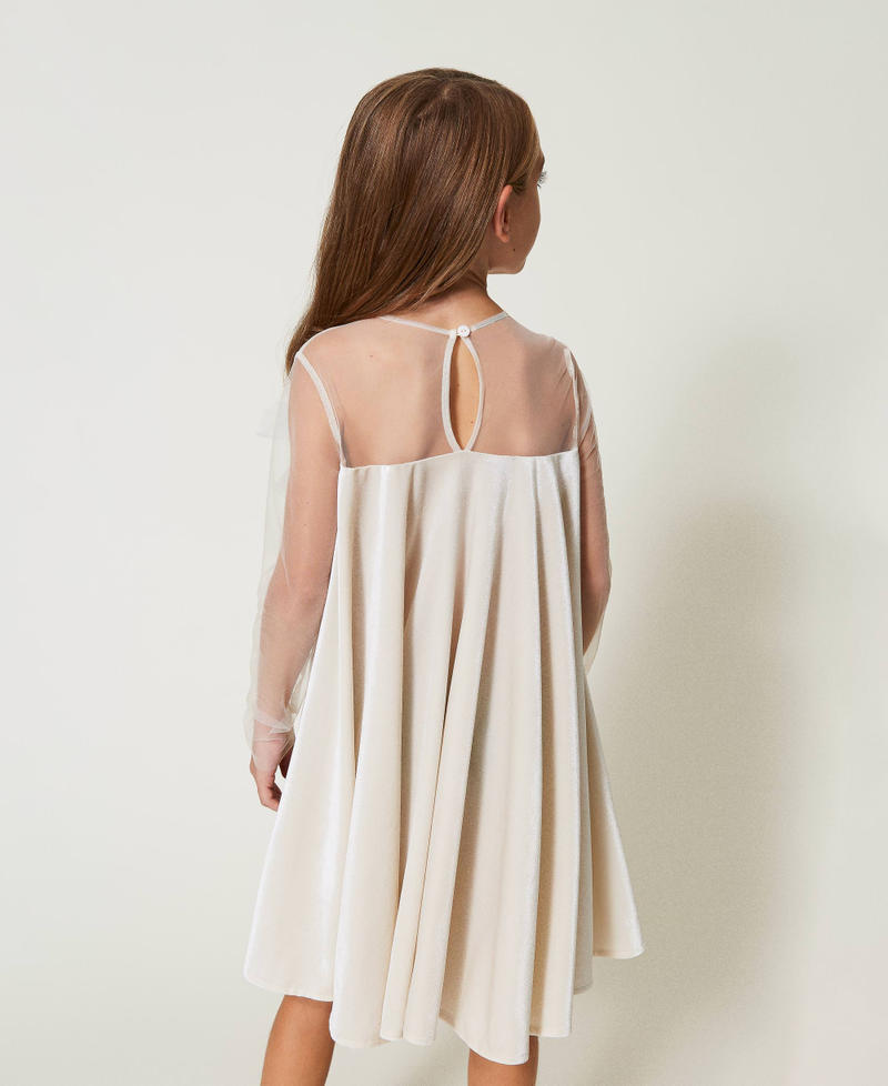 Scee by twin set Abito corto in ciniglia e tulle 2025