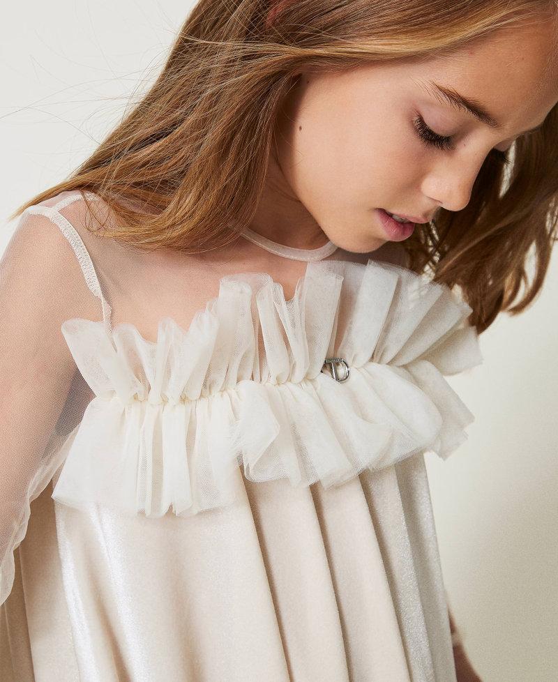 Scee by twin set Abito corto in ciniglia e tulle 2025