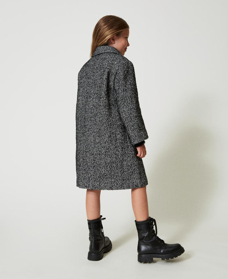 Scee by twin set Cappotto in panno chevron Italy