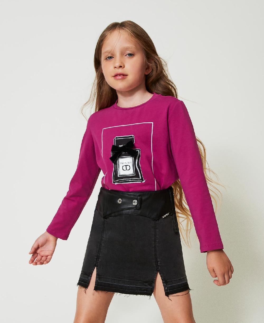 Scee by twin set Minigonna in jeans con spacchi In Linea