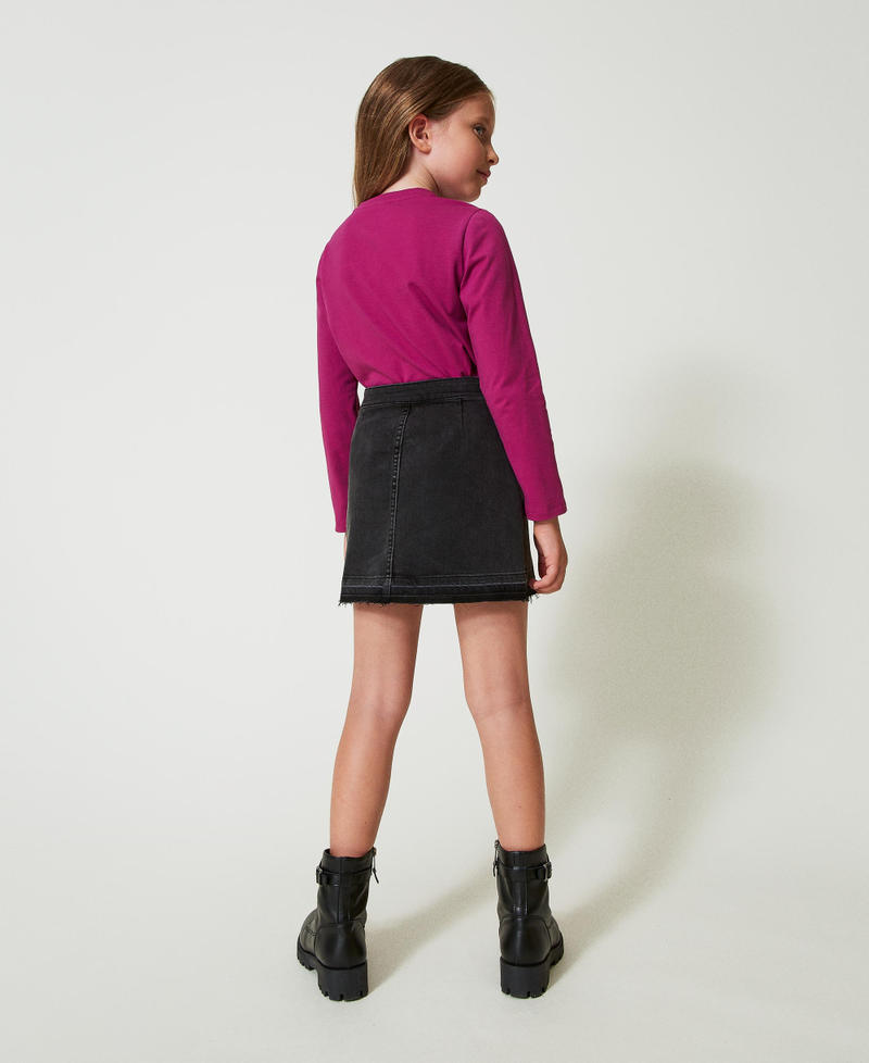 Scee by twin set Minigonna in jeans con spacchi In Linea