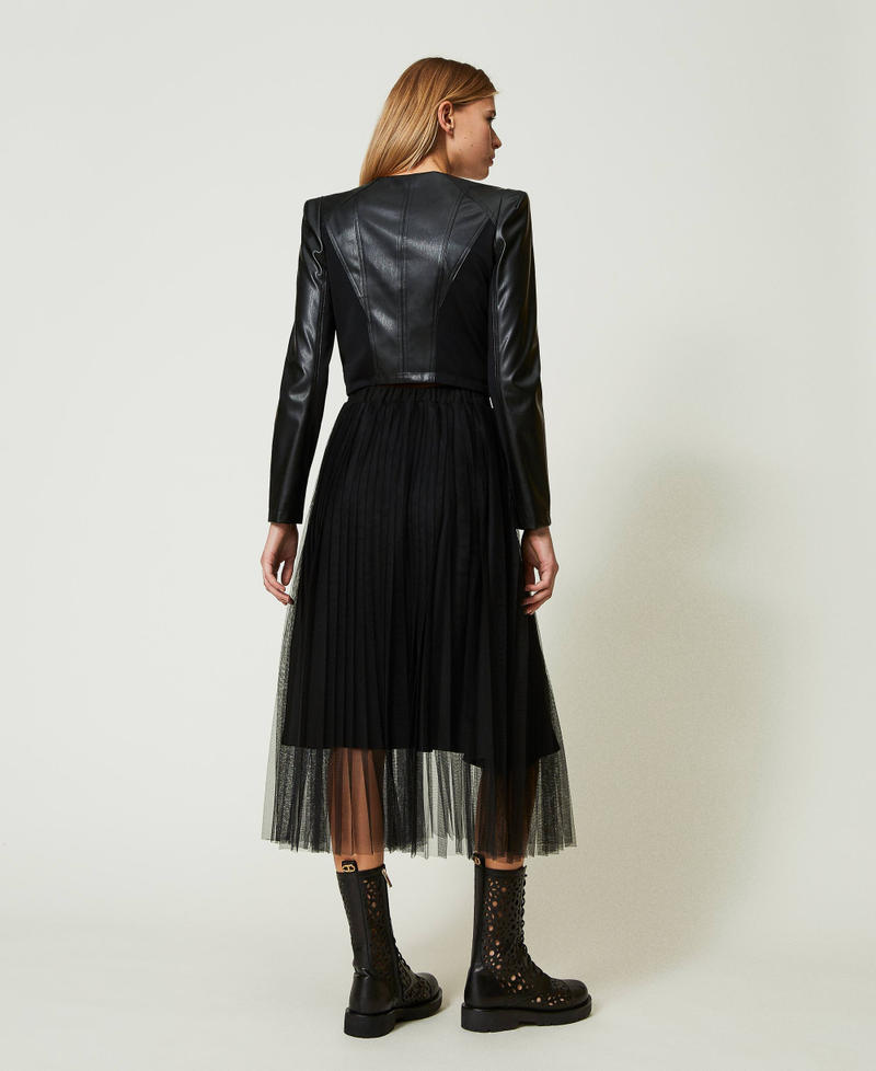 Scee by twin set Gonna longuette in tulle plissé Vendita