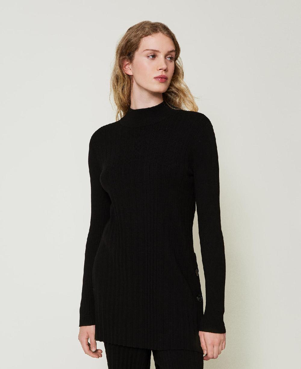 Scee by twin set Maxi maglia plissé con bottoni Promozione