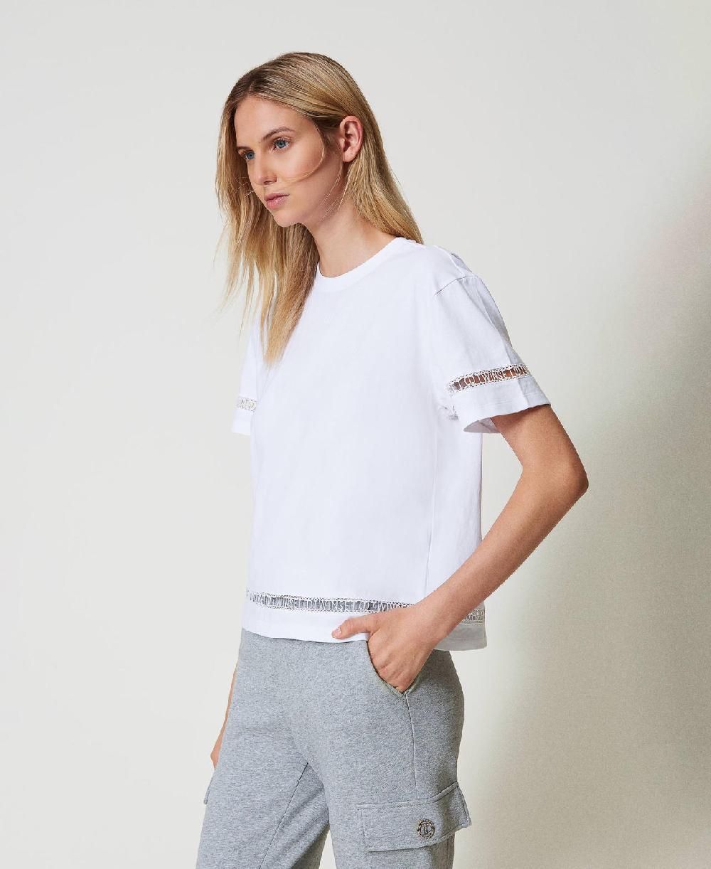 Scee by twin set T-shirt regular con logo ricamato Pezzi Unici