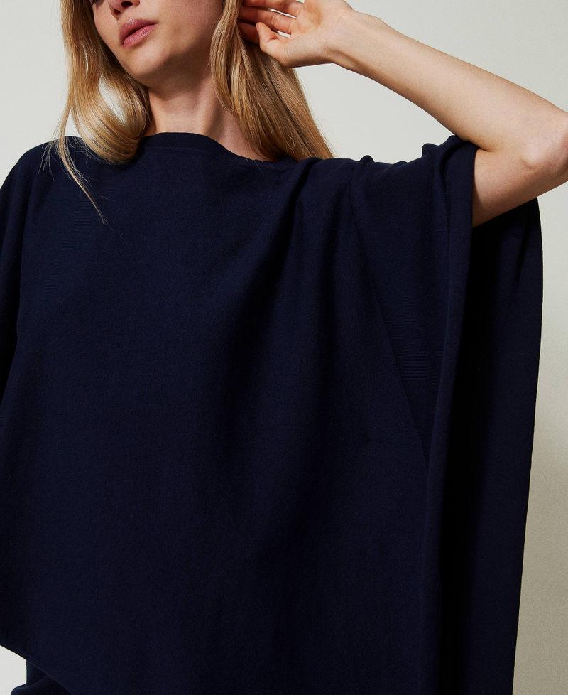 Scee by twin set Poncho asimmetrico in maglia Novità