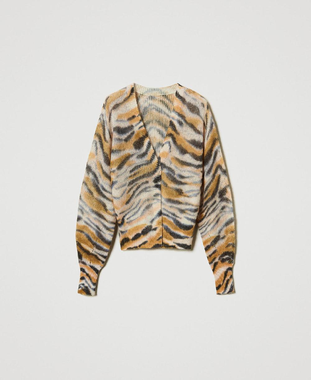 Scee by twin set Cardigan doppio uso in lana e alpaca Offerta