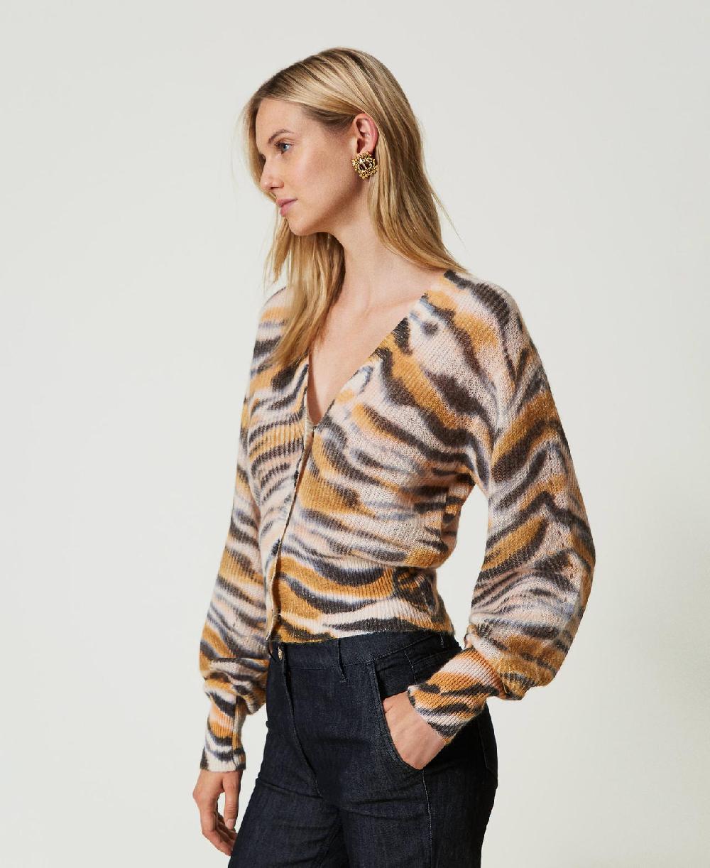 Scee by twin set Cardigan doppio uso in lana e alpaca Offerta