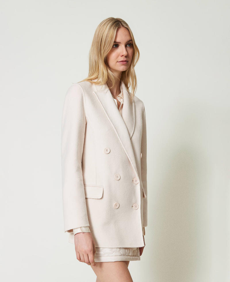 Scee by twin set Giacca doppiopetto in panno double misto lana Online