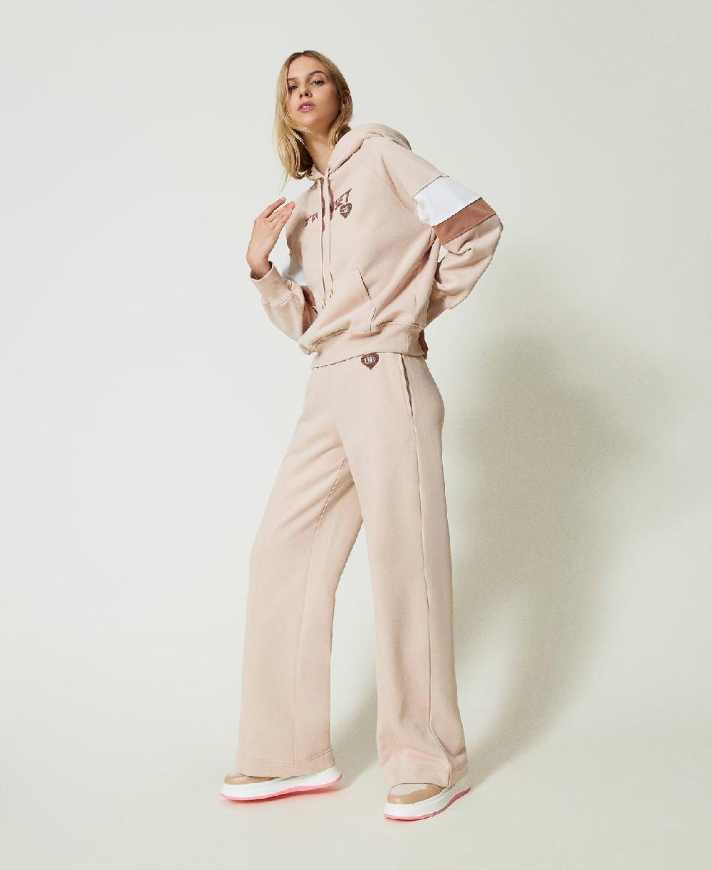 Scee by twin set Felpa con cappuccio e pantaloni a palazzo Outlet