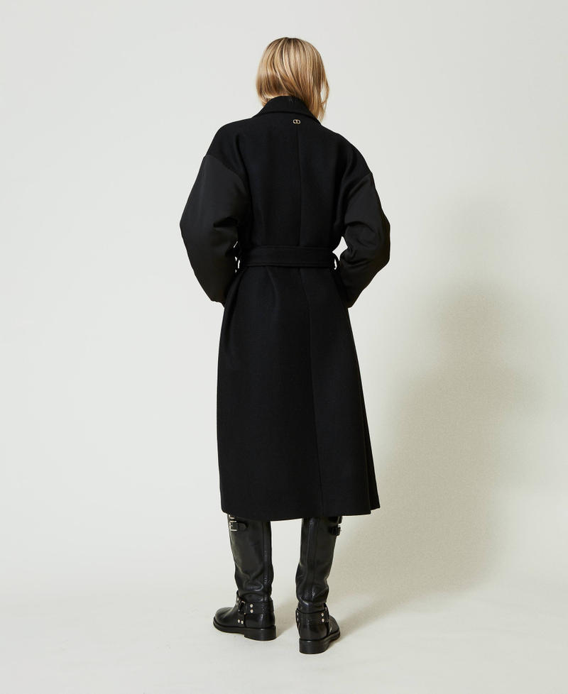 Scee by twin set Cappotto in panno di misto lana Saldi