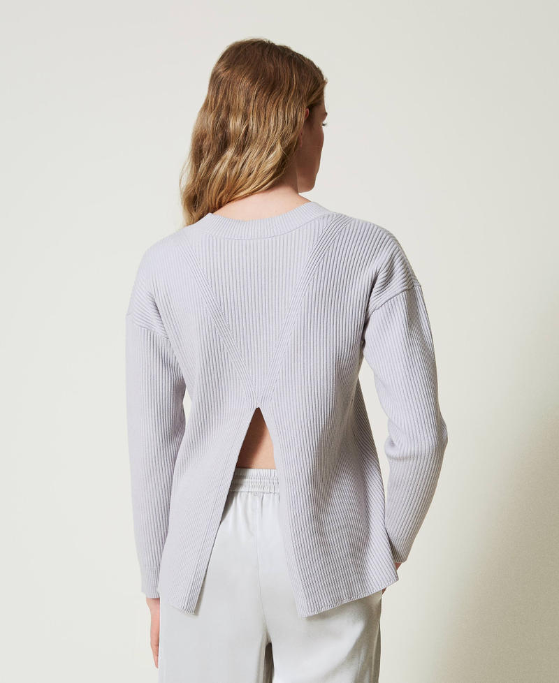 Scee by twin set Maglia a costine con spacco Offerte