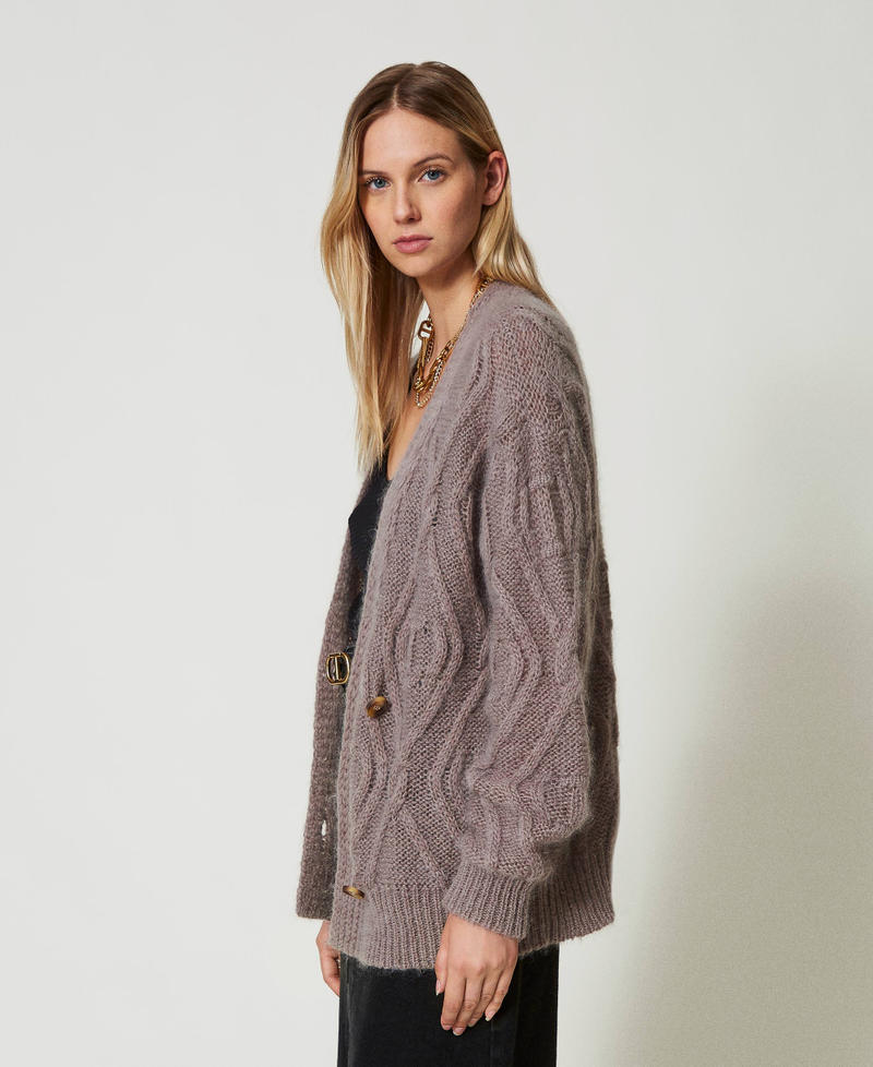 Scee by twin set Cardigan doppiopetto in misto mohair Vendita Economica