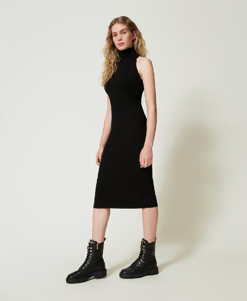 Scee by twin set Abito halter longuette in maglia Flash Sale