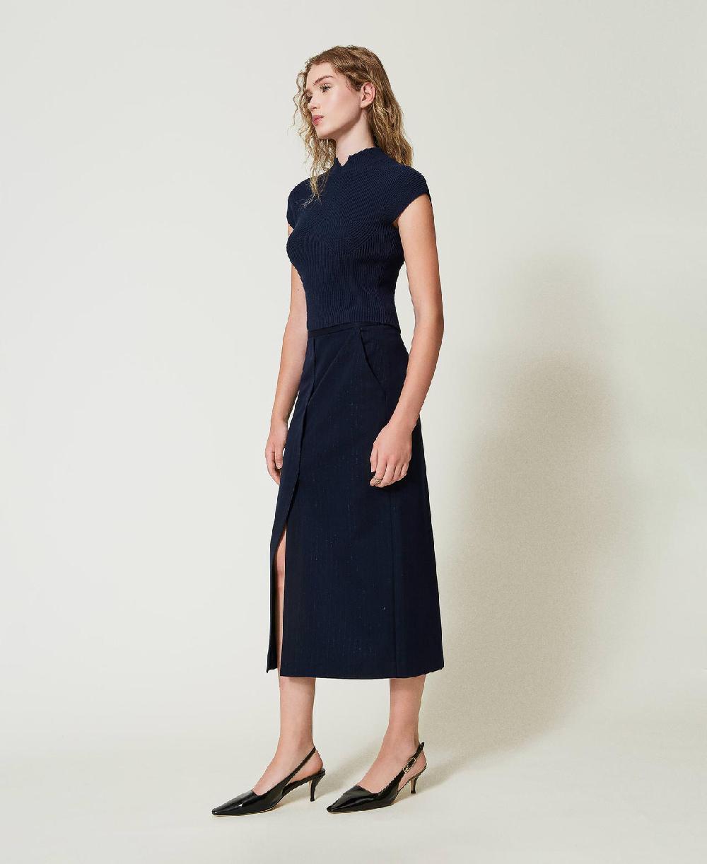 Scee by twin set Gonna longuette gessata lurex Shopping online