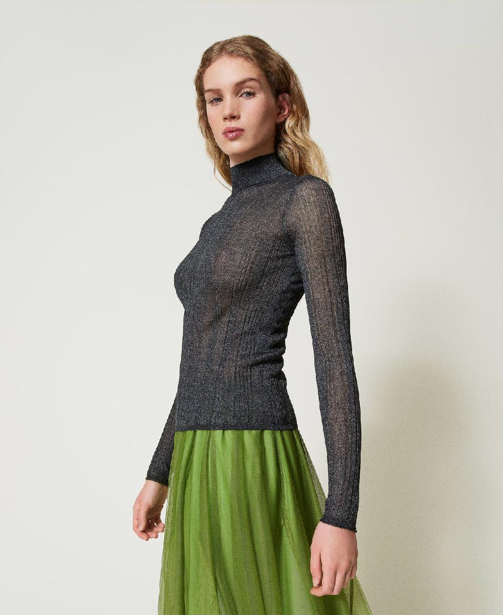 Scee by twin set Maglia fitted a costine con lurex Offerta esclusiva