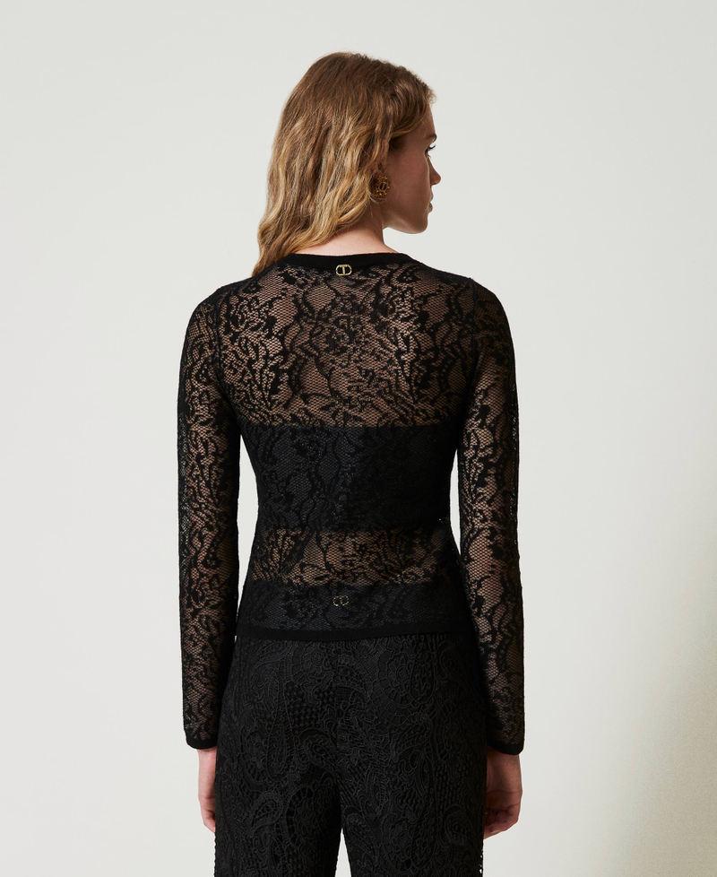 Scee by twin set Maglia jacquard effetto pizzo Vendite stagionali