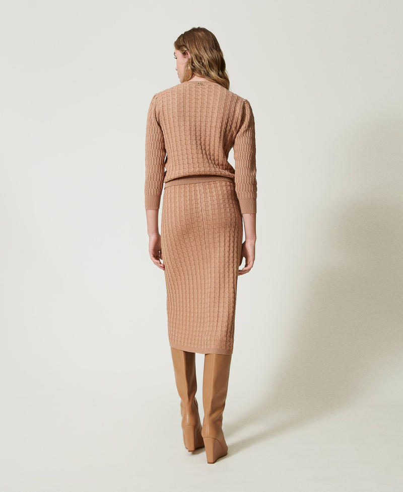 Scee by twin set Gonna longuette fitted in maglia con bottoni Cyber Monday