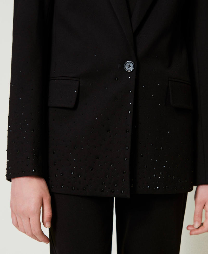 Scee by twin set Giacca blazer con strass dégradé Offerta natalizia
