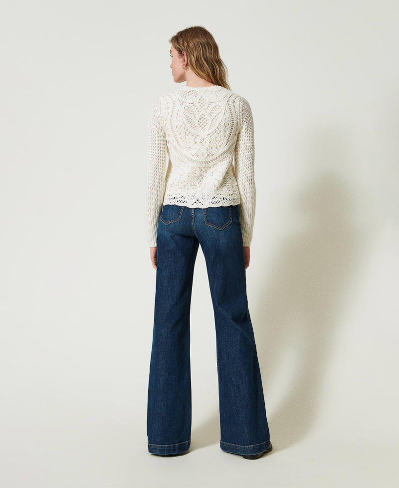 Scee by twin set Jeans wide leg cinque tasche Smaltimento dello stoccaggio