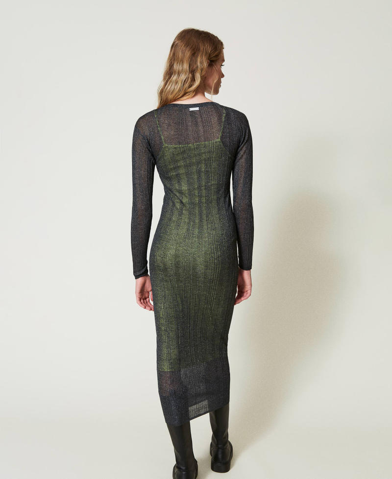 Scee by twin set Abito lungo fitted in maglia a costine ACQUISTA ORA