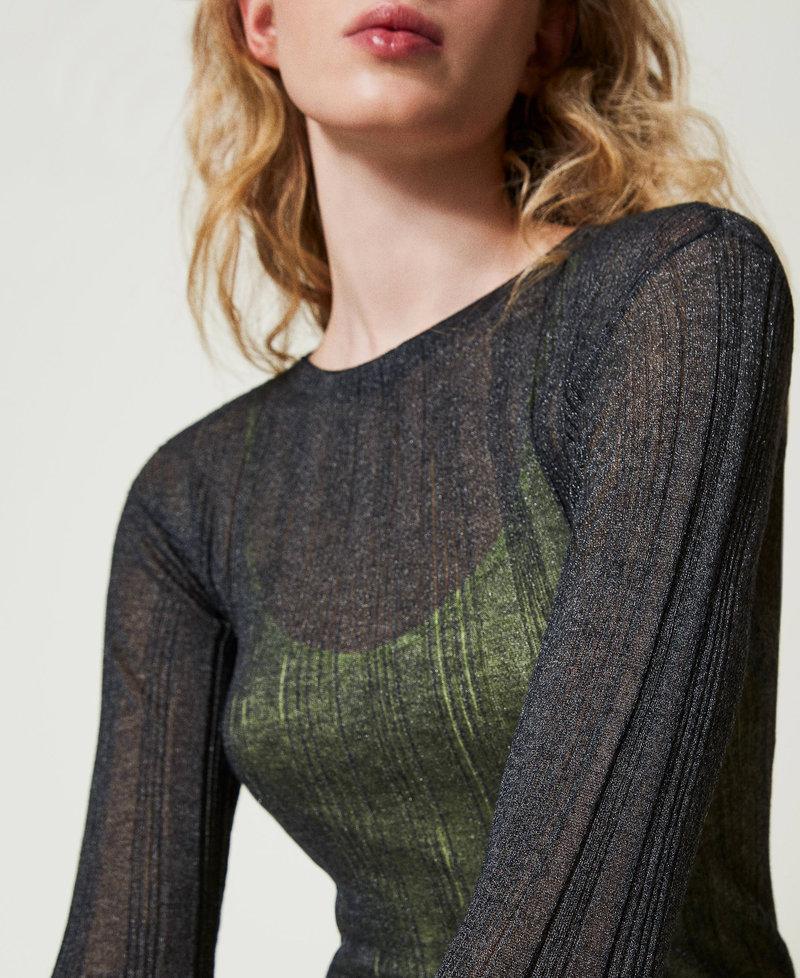 Scee by twin set Abito lungo fitted in maglia a costine ACQUISTA ORA