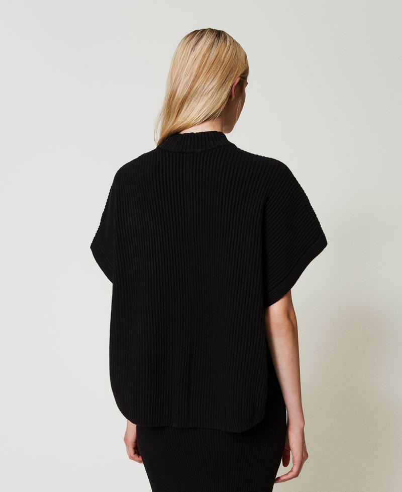 Scee by twin set Maglia a poncho a costine Promozione temporanea