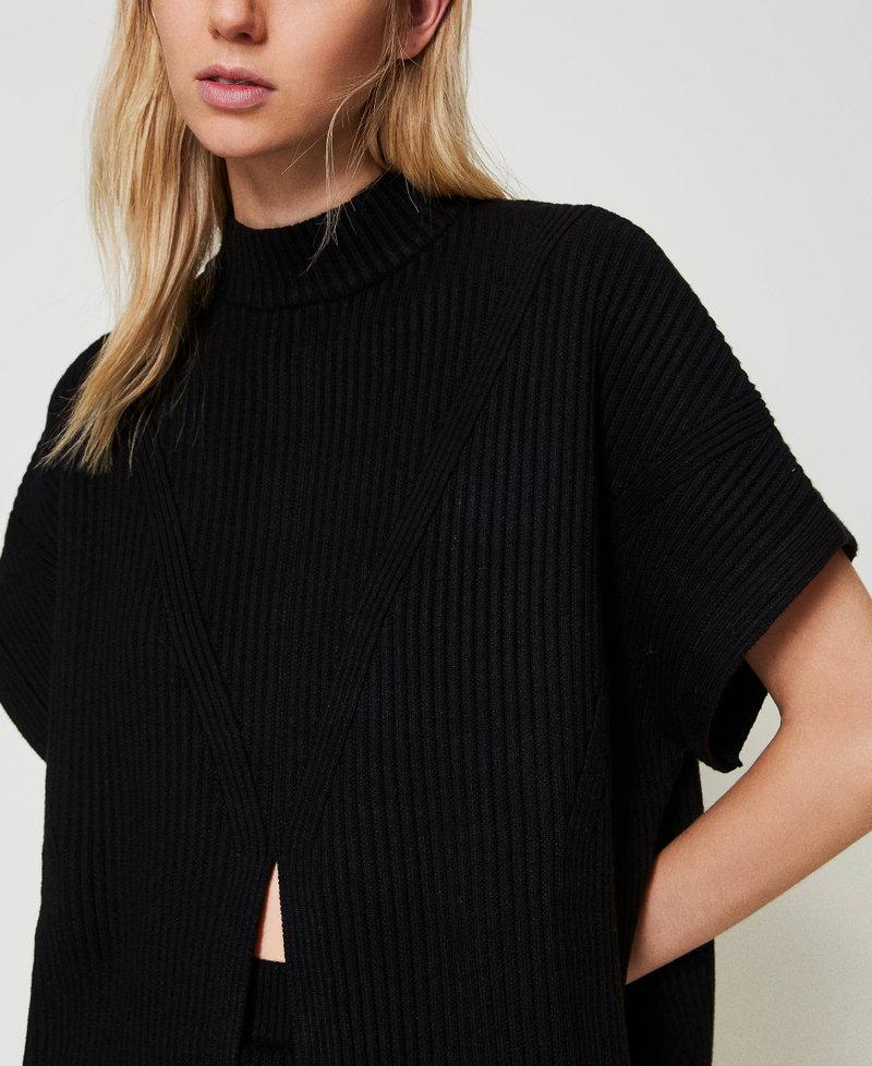 Scee by twin set Maglia a poncho a costine Promozione temporanea