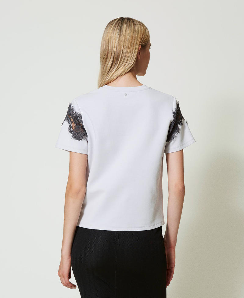 Scee by twin set T-shirt regular con pizzo intarsiato Fino al 60% di sconto