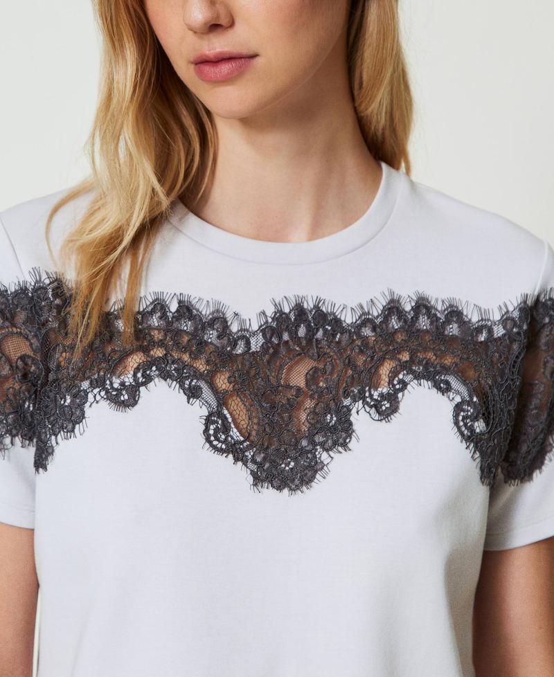 Scee by twin set T-shirt regular con pizzo intarsiato Fino al 60% di sconto